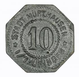 Obrazek dla: 10 fenigów 1917 Muhlhausen Saksonia