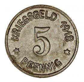 Obrazek dla: 5 fenigów 1918 Siegen Westfalia