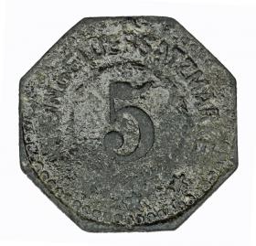 Obrazek dla: 5 fenigów 1917 Sangerhausen Saksonia
