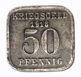 Obrazek dla: 50 fenigów 1918 Mulheim a.d. Ruhr Nadrenia