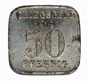 Obrazek dla: 50 fenigów 1919 Mulheim a.d. Ruhr Nadrenia