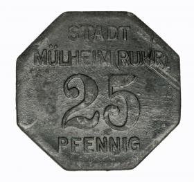 Obrazek dla: 25 fenigów Mulheim a.d. Ruhr Nadrenia