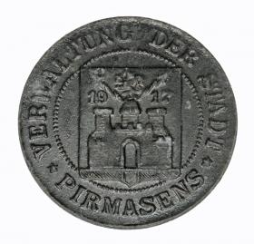 Obrazek 2 dla: 5 fenigów 1917 Pirmasens Palatynat