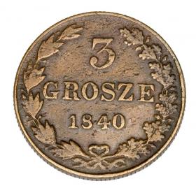 Obrazek dla: 3 grosze 1840 Królestwo Polskie Warszawa