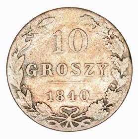 Obrazek dla: 10 groszy 1840 Mikołaj I Romanow byłe Królestwo Polskie Warszawa