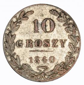 Obrazek dla: 10 groszy 1840 Mikołaj I Romanow byłe Królestwo Polskie Warszawa