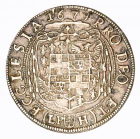 Obrazek 2 dla: 15 krajcarów 1679 Fryderyk Heski Księstwo Nyskie Biskupów Wrocławskich Nysa