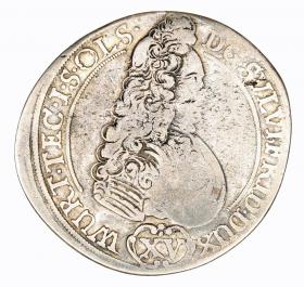 Obrazek dla: 15 krajcarów 1694 Sylwiusz Fryderyk Witemberski Księstwo Oleśnicko Bierutowsko Radziejowskie Oleśnica