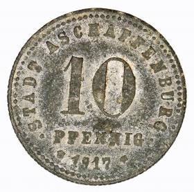Obrazek dla: 10 fenigów 1917 Aschaffenburg Bawaria