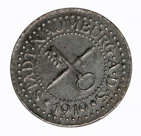 Obrazek 2 dla: 10 fenigów 1919 Naumburg Saksonia