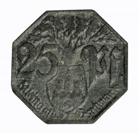 Obrazek 2 dla: 25 fenigów 1917 Weilburg Hesja
