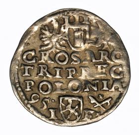 Obrazek 2 dla: Trojak 1595 Zygmunt III Waza Poznań