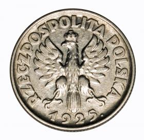 Obrazek 2 dla: 1 złoty 1925 Kobieta z kłosami Londyn