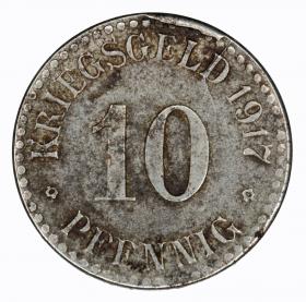 Obrazek dla: 10 fenigów 1917 Cassel Hesja