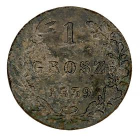 Obrazek dla: 1 grosz 1839 Mikołaj I Romanow byłe Królestwo Polskie Warszawa