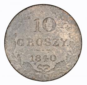 Obrazek dla: 10 groszy 1840 Mikołaj I Romanow byłe Królestwo Polskie Warszawa