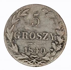 Obrazek dla: 5 groszy 1840 Mikołaj I Romanow byłe Królestwo Polskie Warszawa