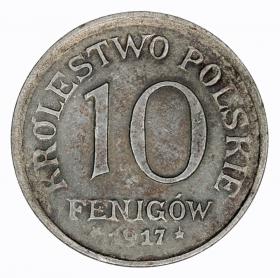 Obrazek dla: 10 fenigów 1917 Królestwo Polskie Stuttgart