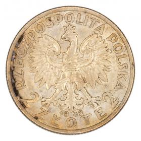 Obrazek 2 dla: 2 złote 1932 Głowa kobiety II RP Warszawa