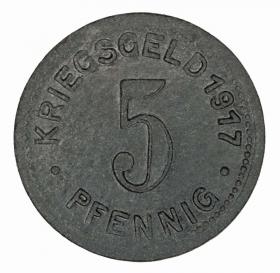 Obrazek dla: 5 fenigów 1917 Elberfeld Nadrenia