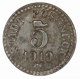 Obrazek dla: 5 fenigów 1919 Possneck Saksonia