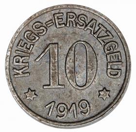 Obrazek dla: 10 fenigów 1919 Crefeld Nadrenia