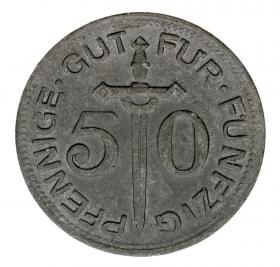 Obrazek 2 dla: 50 fenigów 1917 Solingen Nadrenia