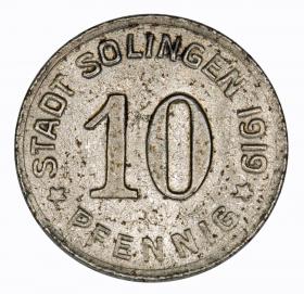 Obrazek dla: 10 fenigów 1919 Solingen Nadrenia
