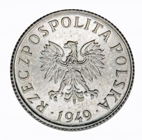 Obrazek 2 dla: 1 grosz 1949 PRL