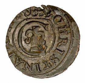 Obrazek dla: Szeląg 1645 Krystyna Waza Liwonia