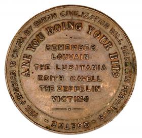 Obrazek 2 dla: Medal propagandowy 1914 Wielka Brytania 