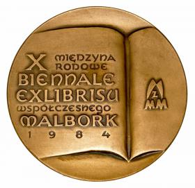 Obrazek dla: Medal 1984 X Międzynarodowe Biennale Exlibrisu Współczesnego Malbork