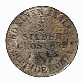 Obrazek 2 dla: 1/2 grosza srebrnego 1842 A Fryderyk Wilhelm IV Niemcy Berlin