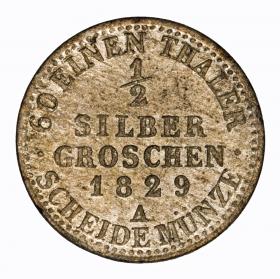 Obrazek 2 dla: 1/2 srebrnego grosza 1829 Fryderyk Wilhelm III Prusy Belin 