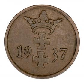 Obrazek 2 dla: 1 fenig 1937 Wolne Miasto Gdańsk