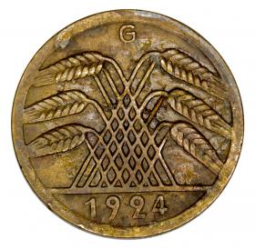 Obrazek dla: 50 rentenpfennig 1924 Niemcy Karlsruhe