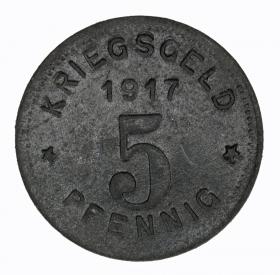 Obrazek 2 dla: 5 fenigów 1917 Witten Westfalia