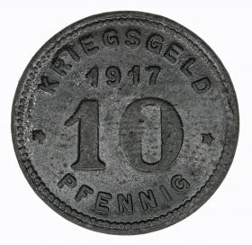 Obrazek 2 dla: 10 fenigów 1917 Witten Westfalia