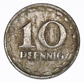 Obrazek 2 dla: 10 fenigów 1919 Mannheim Badenia