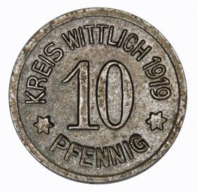Obrazek dla: 10 fenigów 1919 Wittlich Nadrenia