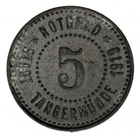 Obrazek dla: 5 fenigów 1919 Tangermunde Saksonia