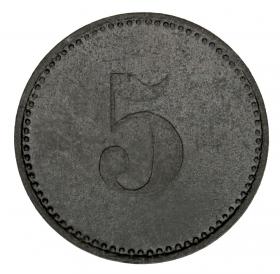 Obrazek 2 dla: 5 fenigów 1919 Tangermunde Saksonia
