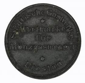 Obrazek 2 dla: Żeton gazowy 1921 Wrocław Breslau