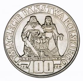 Obrazek 2 dla: 100 zł 1966 Mieszko i Dąbrówka PRL Warszawa