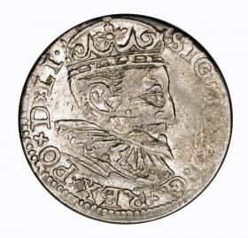 Obrazek dla: Trojak 1597 Zygmunt III Waza Ryga