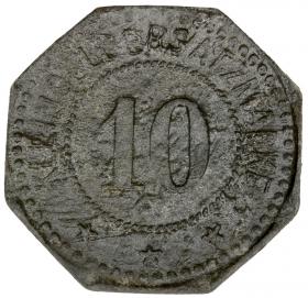 Obrazek 2 dla: 10 fenigów 1917 Saargemund Lotaryngia