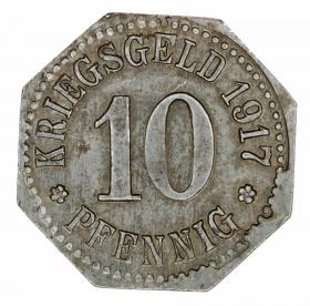 Obrazek 2 dla: 10 fenigów 1917 Wiesbaden Hesja