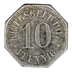 Obrazek 2 dla: 10 fenigów 1917 Wiesbaden Hesja