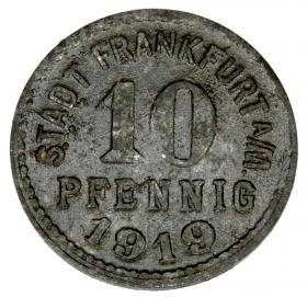 Obrazek dla: 10 fenigów 1919 Frankfurt nad Menem Hesja