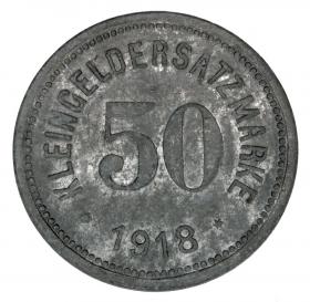 Obrazek 2 dla: 50 fenigów 1918 Hof Bawaria